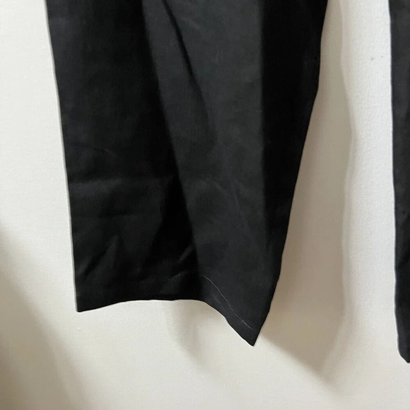 Basler Women's M Black Cropped Pants Linen Pull-On Wide Leg Stretch Waist 29x26 - Picture 5 of 12